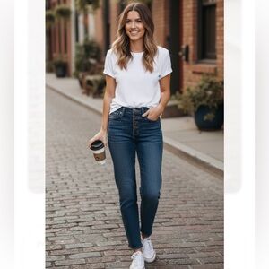 Madewell High Rise Dark Blue Jeans